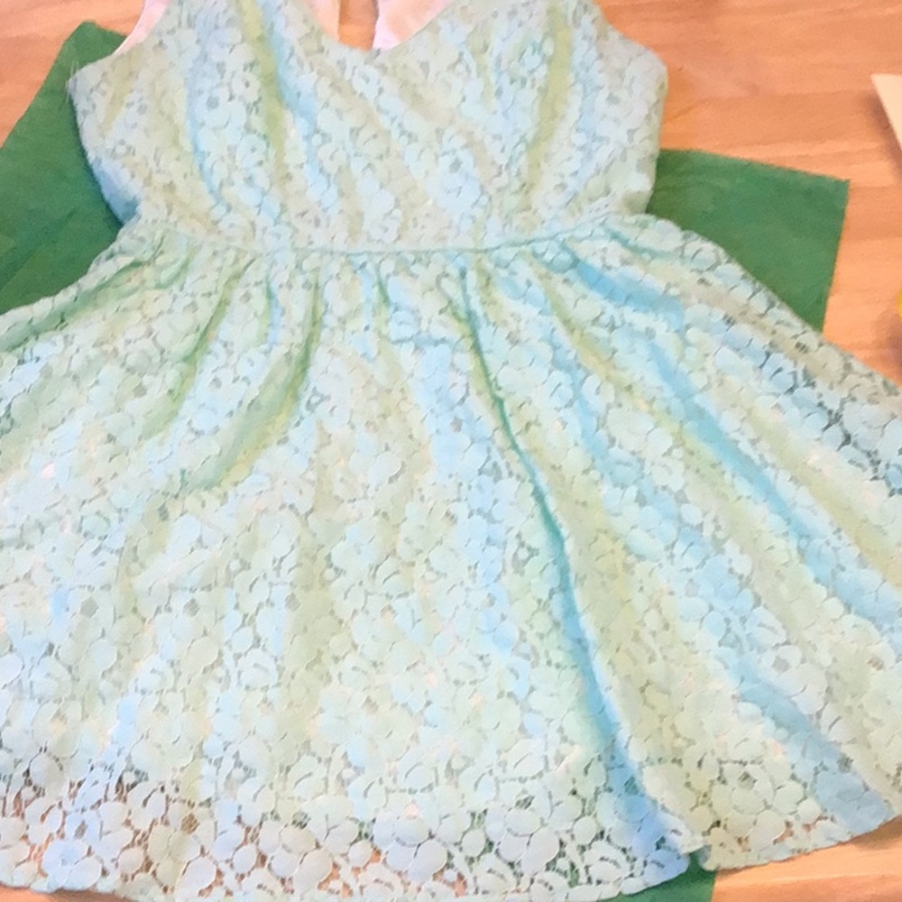 ☘️2/$10☘️Sale! Heart Soul mini/knee length mint green Med juniors lined dress - Picture 4 of 5